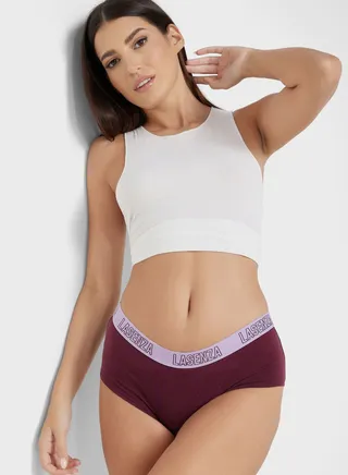 High Leg Logo Detail Brief 