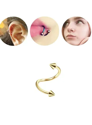 Body piercing accessories fashionable nose stud ring to decorate the nose lips and ears 