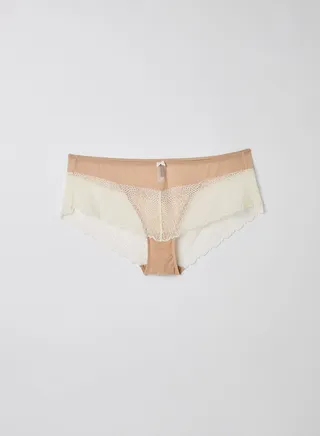 Sheer Hipster Briefs Bare w Ivory 