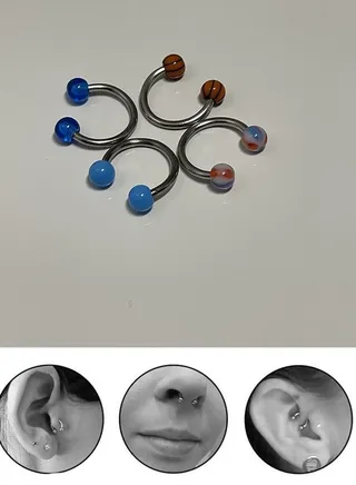 4 Pieces Body Piercing Accessories Fashionable Nose Ring for Nose Decoration 