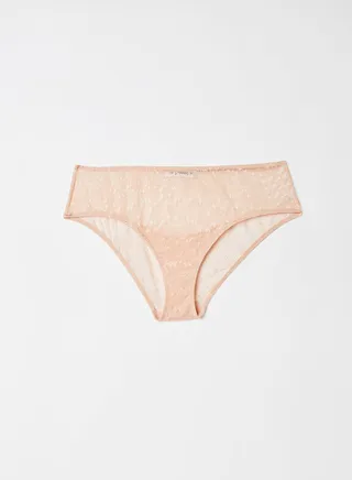 Snake Lace Briefs Dark Pink 
