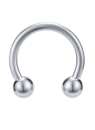 Stainless Steel Horseshoe Captive Bead Nose Ring 
