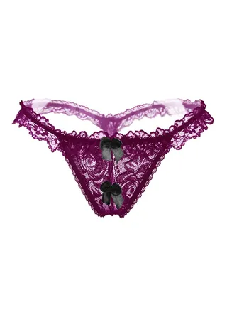 Fashion Lace Perspective Briefs Purple 