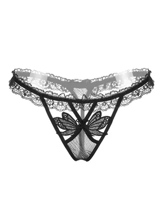 Lace Perspective Briefs Black 