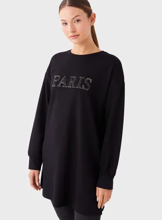 Crew Neck Oversized Tunic 