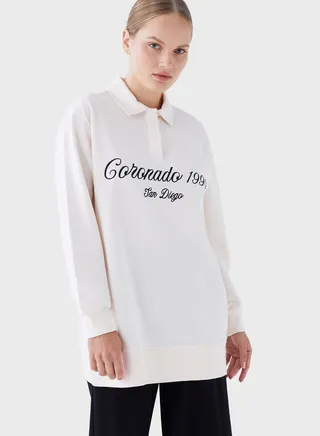 Oversized Graphic Detail Tunic 