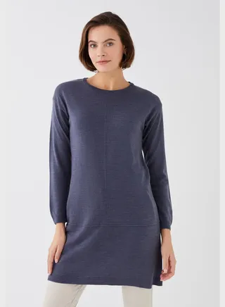Round Neck Knitted Tunic 