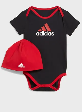 Essentials Big Logo Bodysuit And Beanie Gift Set Kids 