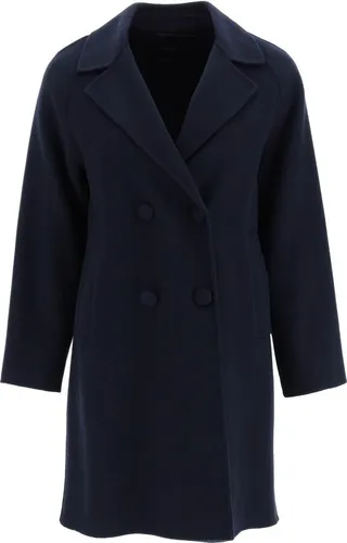 Weekend Max Mara 'rivetto' Double-Breasted Midi Coat In Virgin Wool Blend