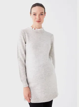 High Neck Ruffle Detail Tunic 