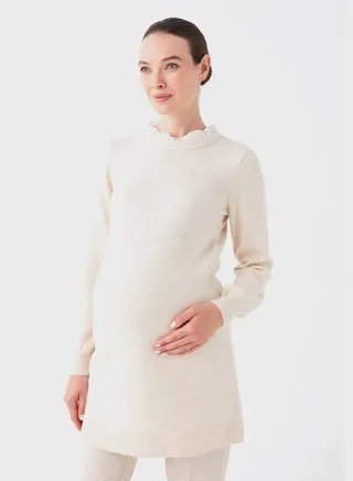 High Neck Ruffle Detail Tunic 