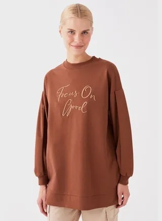 Embroidered Round Neck Tunic 