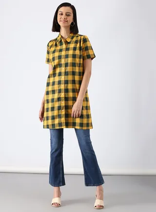 Regular Fit Casual Tunic Top Multicolour 