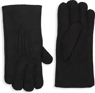 Shearling-Lined Suede Gloves