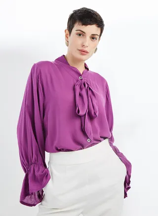 High Neck Tunic Purple 