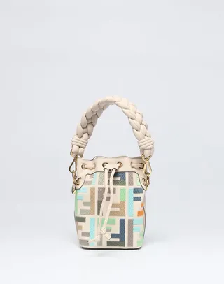 Fendi Mon Tresor bag in canvas with thread-embroidered FF monogram