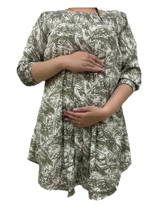 Zebees Georgette Maternity Tunic Top 