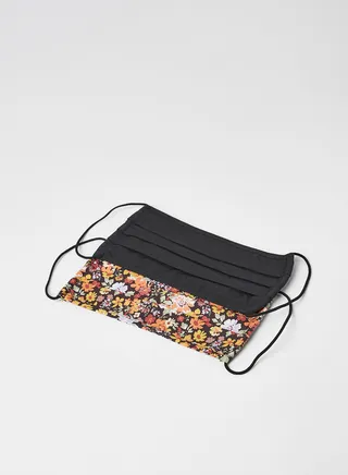 Floral Print Facemask (Pack of 2) Yellow 