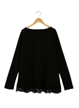 Irregular Hem Tunic Black 