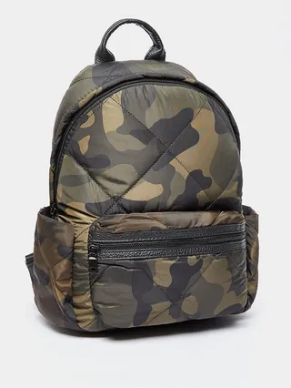 Camo Padded Backpack Green 