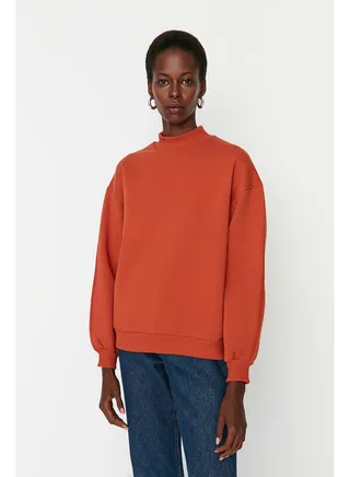 Sweatshirt - Orange - Loose Fit 