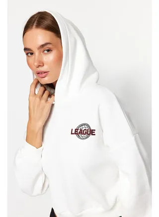 Sweatshirt - Ecru - Relaxed fit 