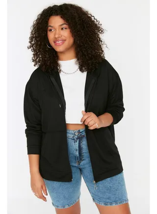 Plus Size Sweatshirt - Black - Regular 