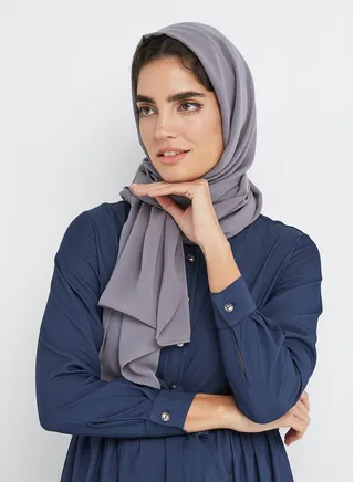 Chiffon Hijab Scarf Grey 