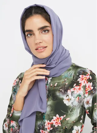 Chiffon Hijab Scarf Purple 