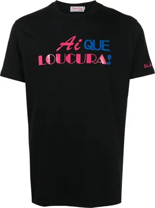 slogan-print cotton T-shirt
