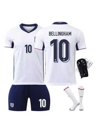 2024 European Cup England Children's Youth Football Jersey Four-piece Set No. 10 