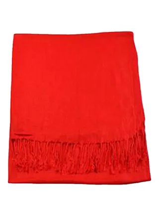 Tasseled Scarf Red 