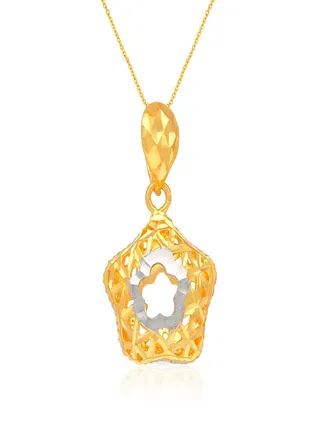 22 Carat 916 Purity Two Tone Gold Pendant PD4118619T For Women 