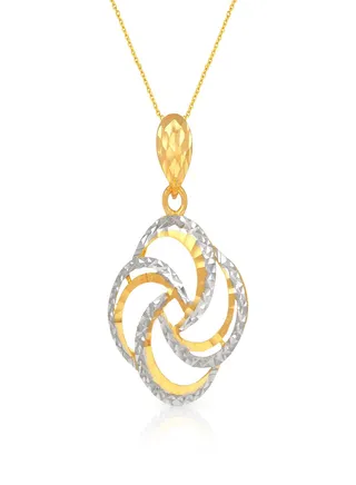 22 Carat 916 Purity Two Tone Gold Pendant PD4119164T For Women 