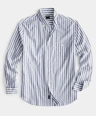 Classic Fit Summerweight Favorite Shirt in Blue Stripe