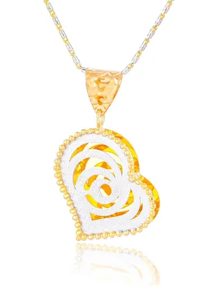 Gleaming 22kt Gold Heart Pendant 