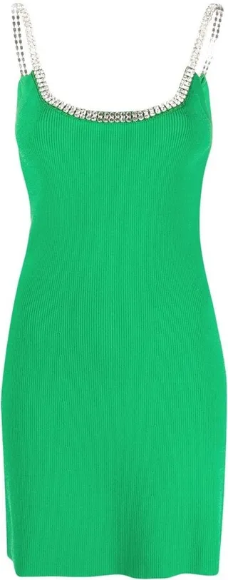 Rhinestone-Trimmed Minidress