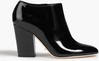 Patent-leather ankle boots