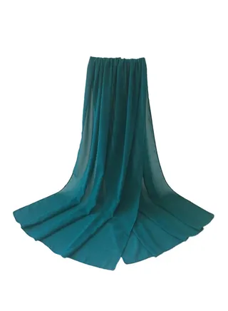 Crepe Chiffon Scarf Teal 