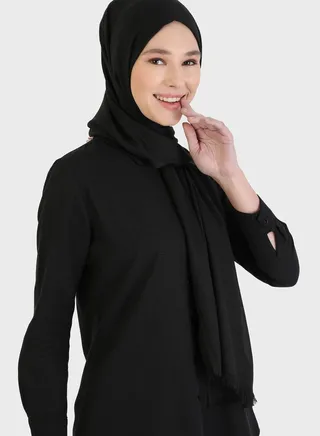 Plain Pashmina Shawl Set 