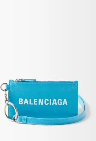 Cash Logo-print Leather Lanyard Cardholder