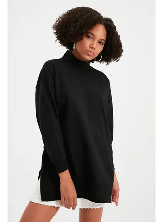 Sweatshirt - Black - Oversize 