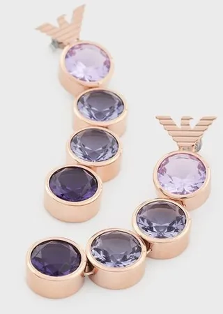Rose Gold-Tone Stainless Steel Drop Earrings