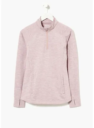 Souluxe Pink Half Zip Sweatshirt 