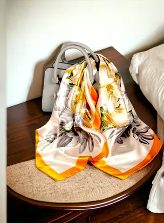 Elegant Multi-Purpose Satin Scarf - Ideal for Neck, Women's Bags, and Hijab 