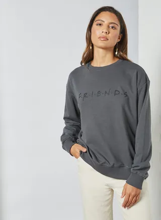 FRIENDS Oversized Sweatshirt Grey 