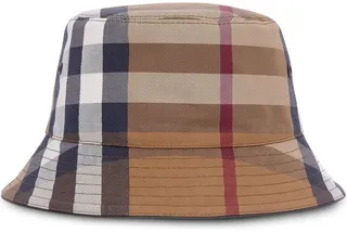 Check Cotton-Canvas Bucket Hat