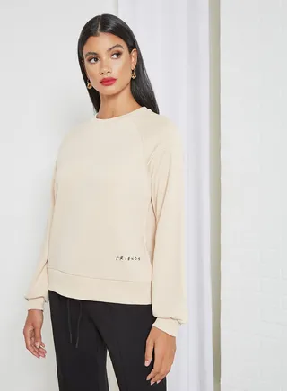 FRIENDS Graphic Sweatshirt Beige 