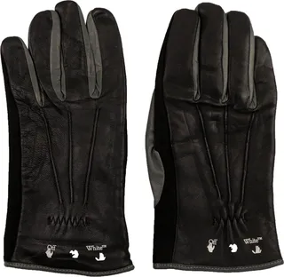 Black Leather Pivot Gloves