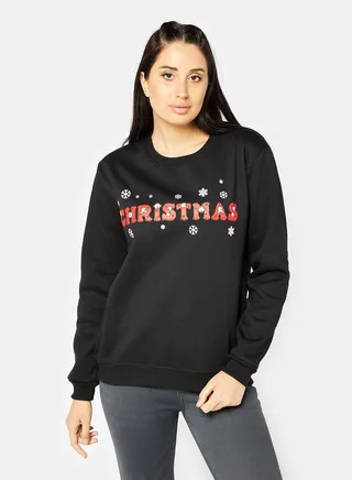 SWEATSHIRT For Women - BLACK 